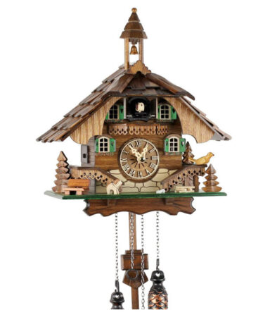 Reloj de cuco de la Selva Negra con mecanismo de cuarzo a pilas 32 x 27 cm